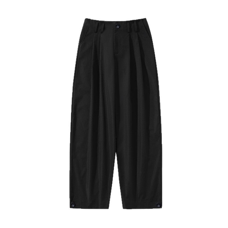 Damen Weite High-Waist Cargohose mit Kellerfalten, verstellbarem Beinabschluss & Utility-Gürtel Drune