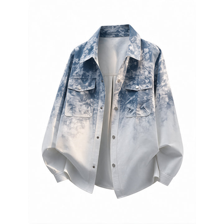 Damen Modische Overshirt-Jacke mit hohem Kragen und aufgesetzten Taschen Drune