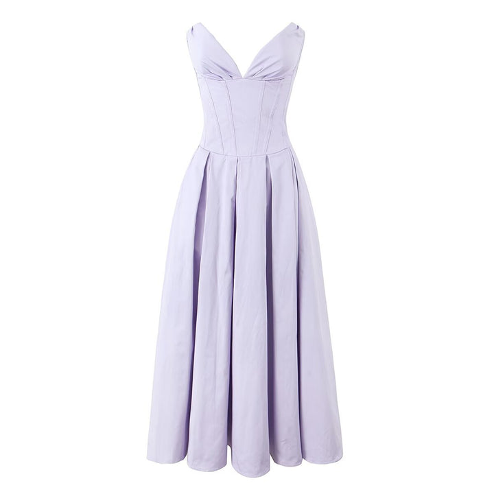 Damen Abendkleid mit herzförmigem Ausschnitt und fließendem Rock Drune