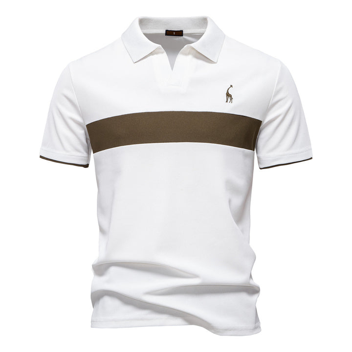 Herren Poloshirt mit modernem Farbblockdesign und hochwertiger Baumwollmischung Drune