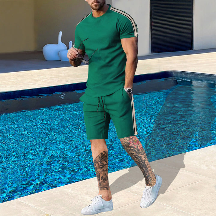 Herren Sportliches T-Shirt und Shorts Set Drune