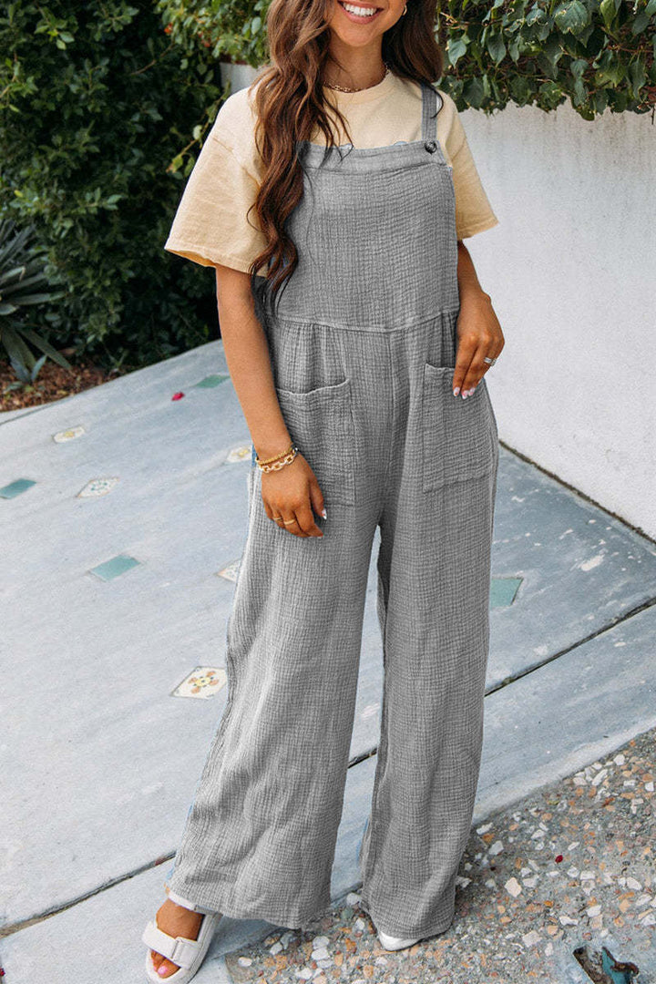 Damen lässiger Overall mit praktischen Taschen und verstellbaren Trägern Drune