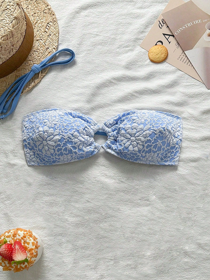 Damen Blumenmuster Bikini Drune