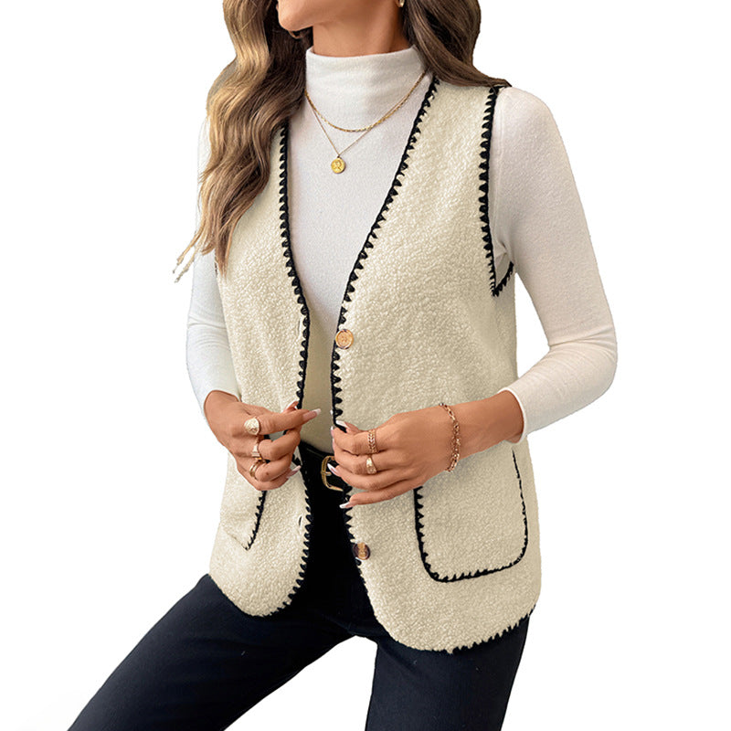 Damen Kuscheliger Cardigan mit Knopfdetails Drune