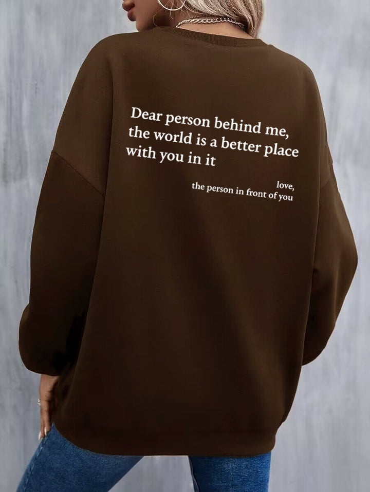 Damen Sweatshirt mit inspirierendem Schriftzug Drune
