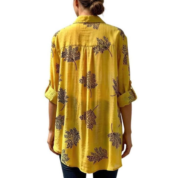 Damen Blusenshirt mit blumigem Motiv und legerem Schnitt Drune