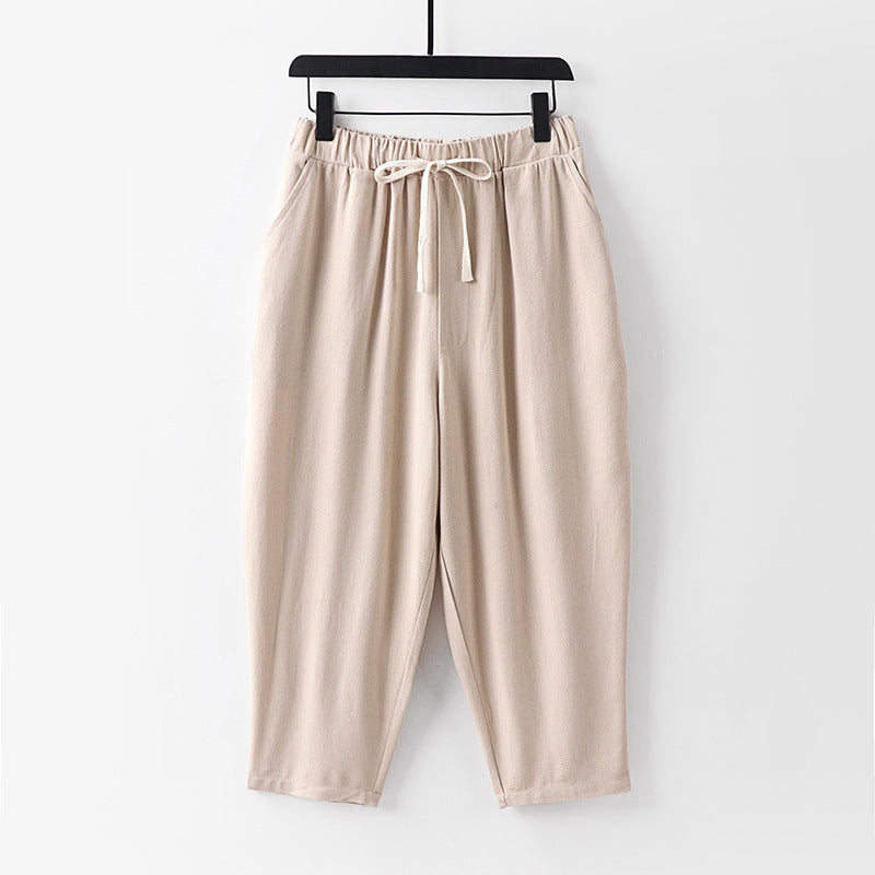 Damen Lässige Jogginghose mit Zugband und weitem Bein Drune