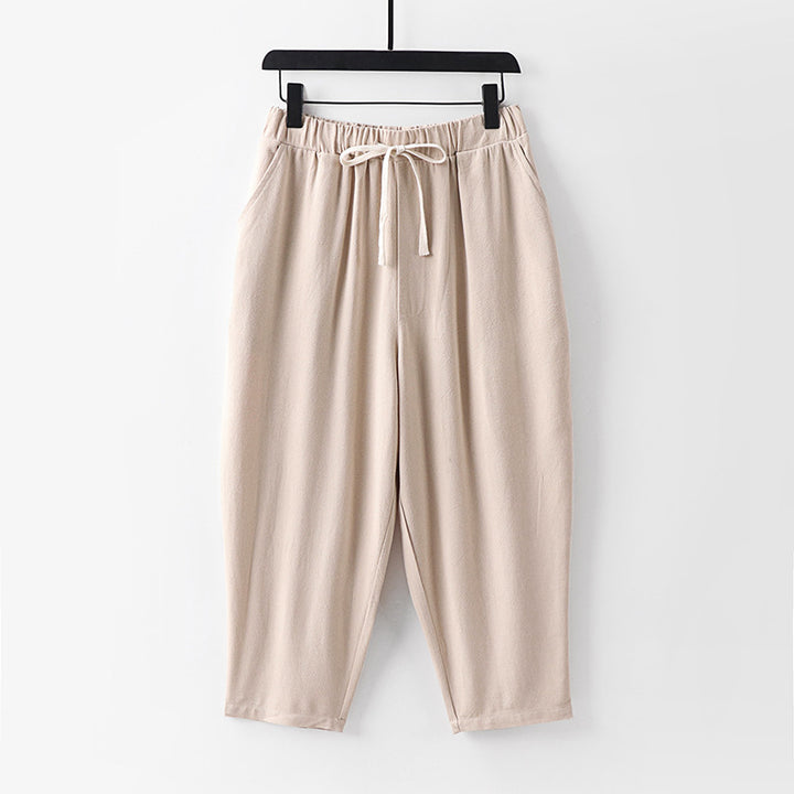 Damen Lässige Jogginghose mit Zugband und weitem Bein Drune