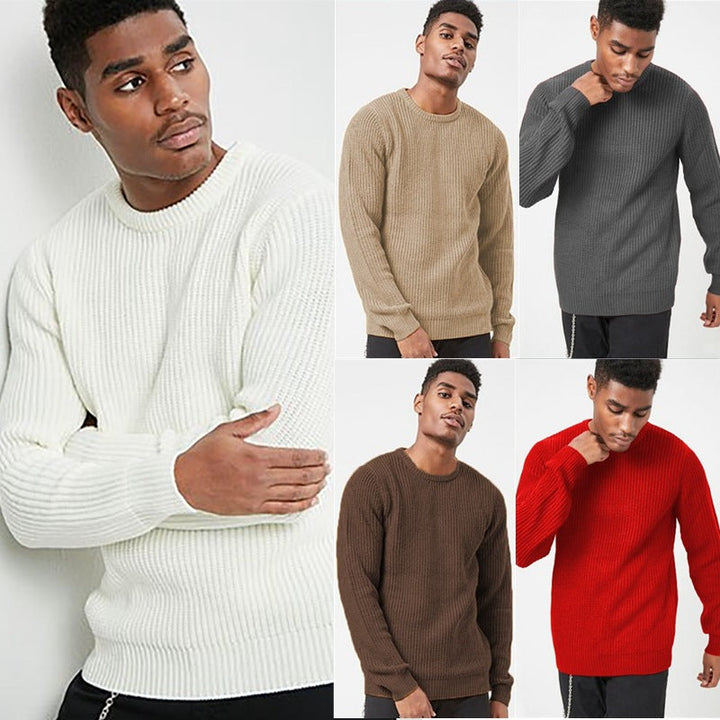 Herren Grobstrickpullover mit strukturiertem Rippdesign und lässiger Passform Drune