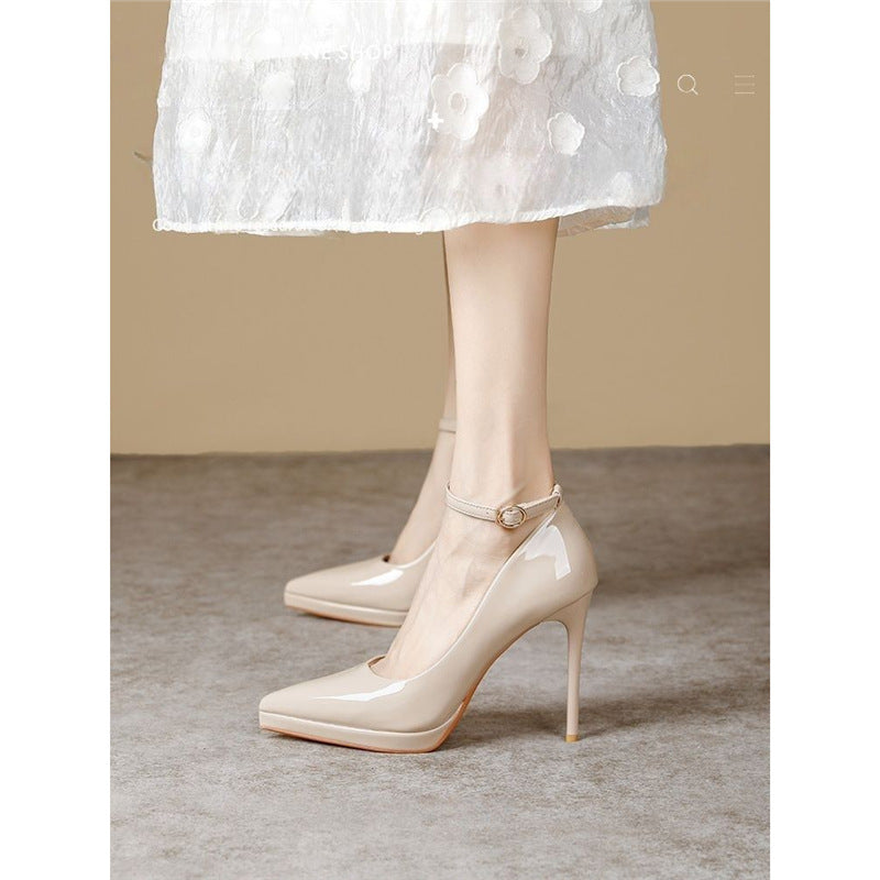Damen spitze High Heel Pumps Drune