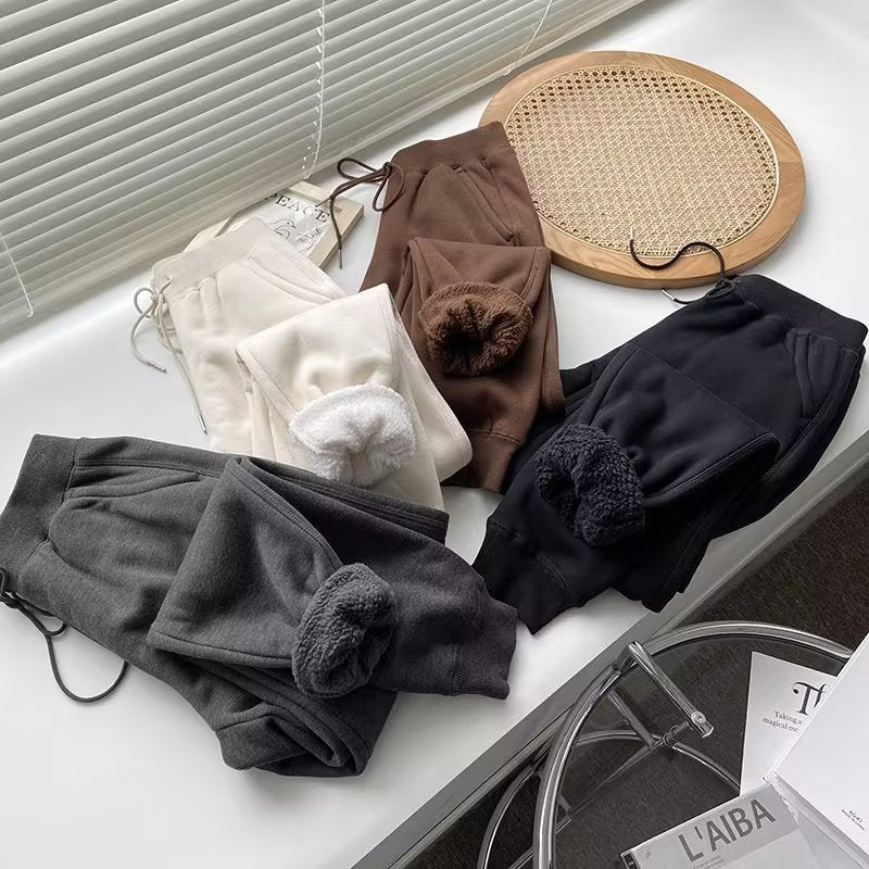 Damen bequeme und stylische Jogginghose mit verstellbarem Bund Drune