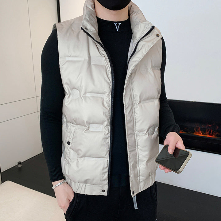 Herren Leichte gesteppte Thermoweste mit hohem Stehkragen und verdecktem Reißverschluss Drune