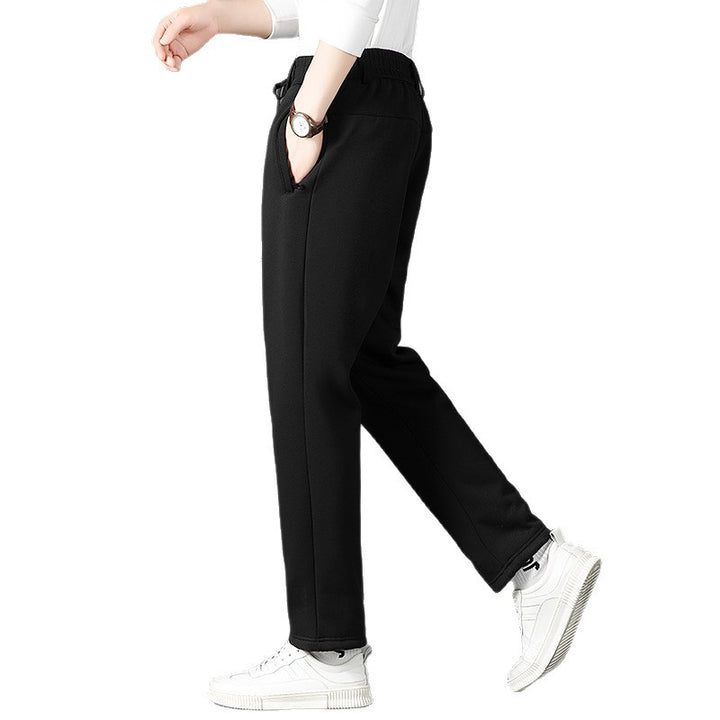 Herren Thermo-Jogginghose mit Teddyfutter, elastischem Bund und Reißverschlusstaschen Drune