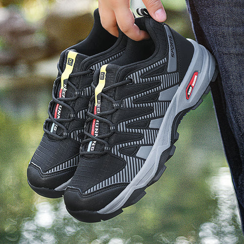 Herren sportlicher Outdoor-Adventure Sneaker mit verstärkter Zehenkappe und stoßdämpfender Wabensohle Drune