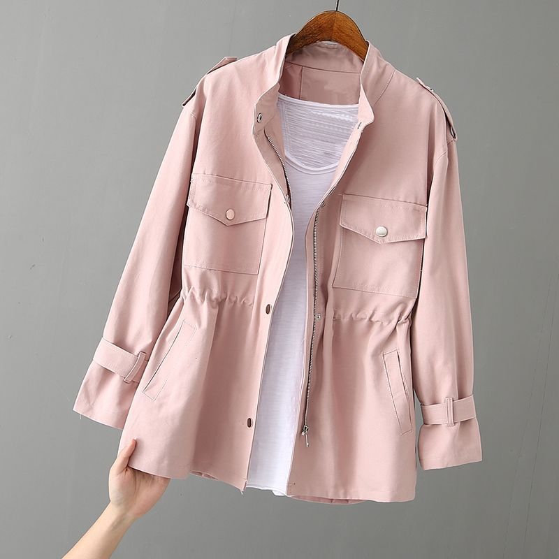 Damen Modische Utility-Jacke Drune