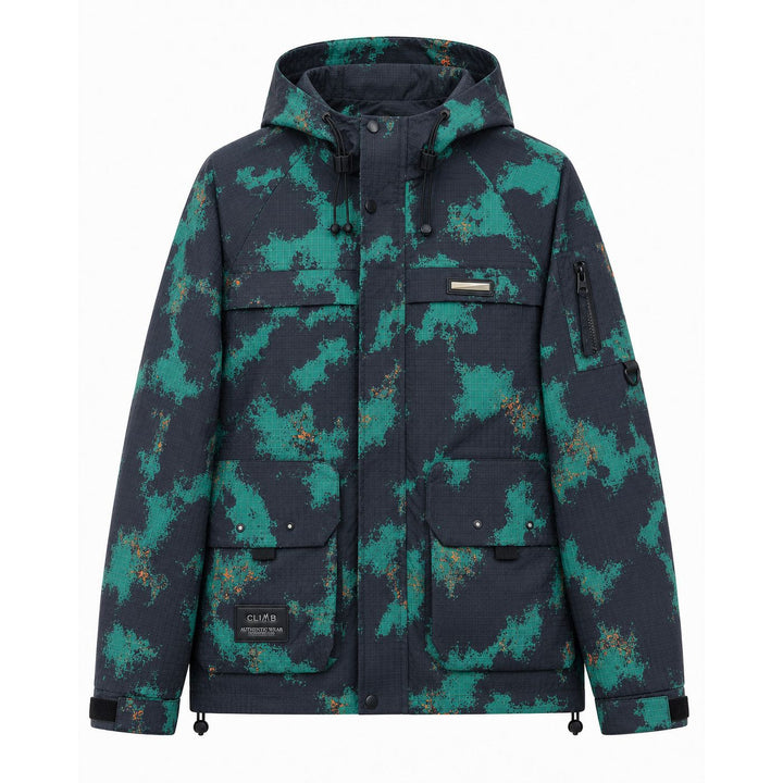 Herren Funktionale Outdoor-Jacke mit hohem Kragen Drune