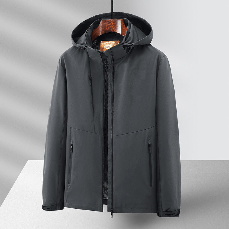 Herren Wetterfeste Outdoorjacke mit praktischer Kapuze Drune