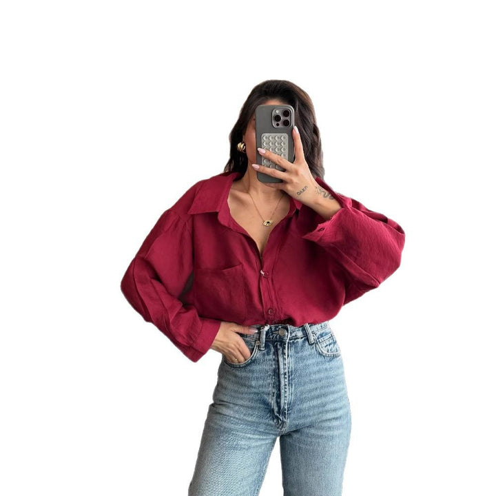Damen Oversized Blusenhemd aus weichem Leinenstoff Drune