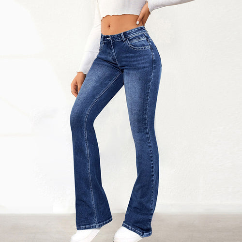 Damen Bootcut Jeans mit hohem Bund und lässigem Schnitt Drune