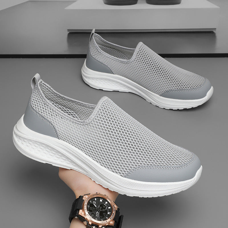 Unisex nan leichter Schlupf-Sneaker mit dreidimensionaler Netzstruktur, ergonomischer Dämpfung und Fersenlasche Drune
