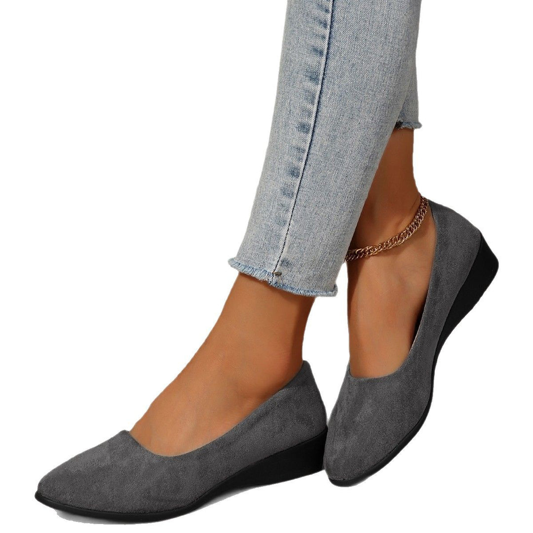 Damen Wildleder Wedge Ballerinas Drune