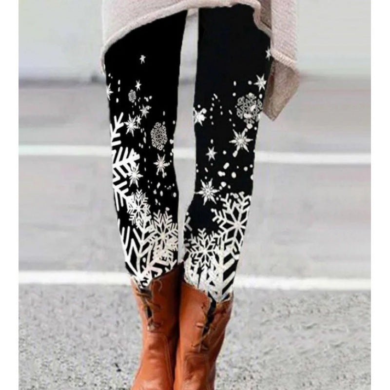 Damen Gemusterte Weihnachtsleggings Drune