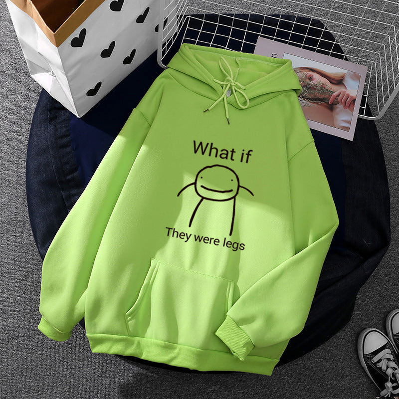 Damen nan Kapuzenpullover mit minimalistischer Grafik, lockerer Oversize-Passform und Kängurutasche Drune
