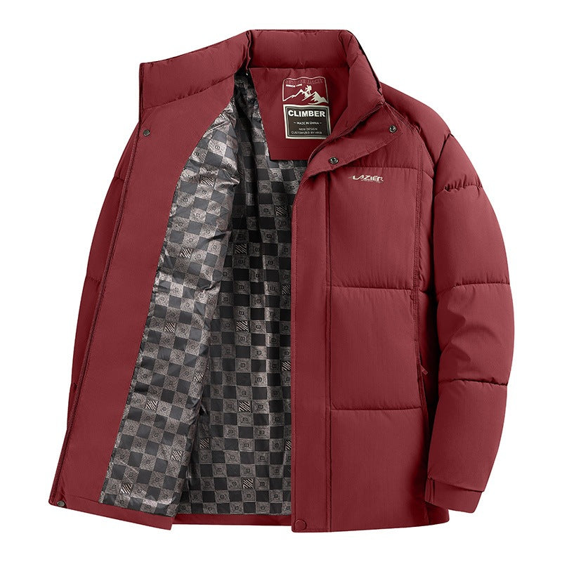 Herren Wattierte Winter-Steppjacke mit Stehkragen, Thermofutter & verdeckter Reißverschluss Drune