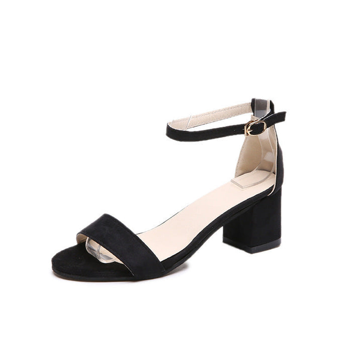 Damen Sandalen mit Verstellbarem Riemen und Komfortablem Blockabsatz Drune