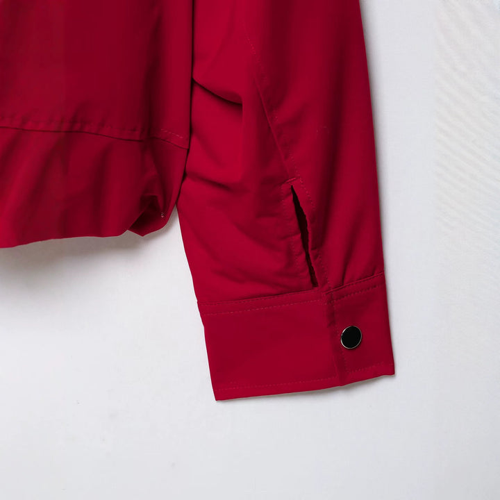 Damen Kurzer Blouson mit hohem Stehkragen, Kordelzug und elastischem Saum Drune