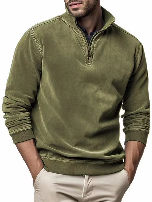 Herren sportlicher Pullover mit praktischem Stehkragen Drune