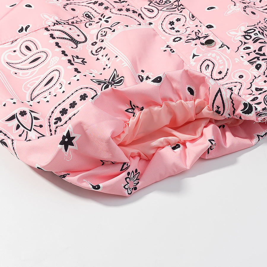 Damen Kapuzen-Blouson mit Bandana-Print und elastischem Saum Drune