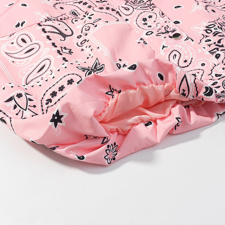 Damen Kapuzen-Blouson mit Bandana-Print und elastischem Saum Drune