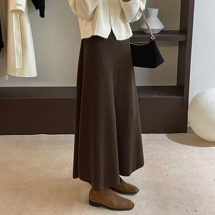 Damen Eleganter Maxirock mit fließendem Schnitt Drune