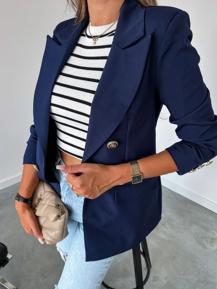 Damen Eleganter Blazer im modernen Schnitt mit doppelter Knopfreihe Drune
