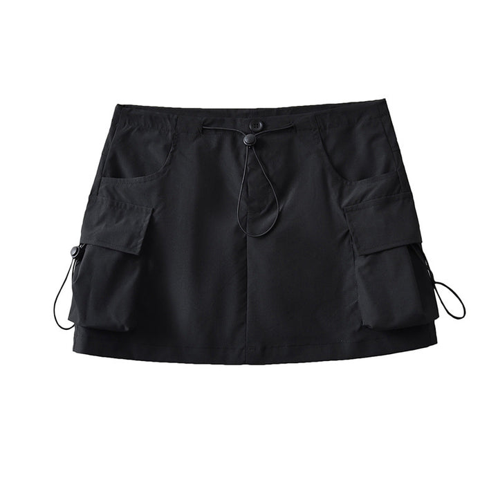 Damen Cargo-Rock mit seitlichen Taschen und verstellbarem Kordelzug Drune