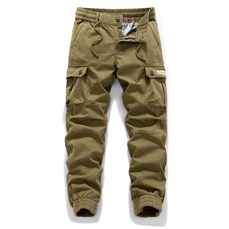 Herren Tactical-Cargo-Jogger mit Stretch-Einsatz, Tunnelzugbund und aufgesetzten Klapptaschen Drune