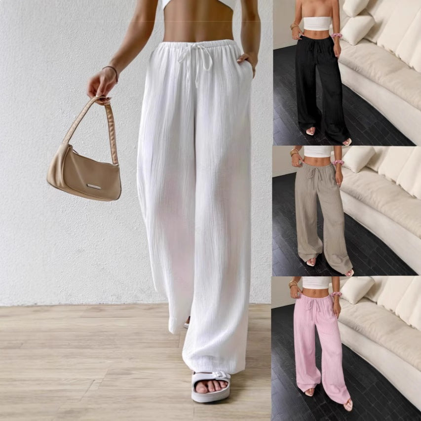 Damen weite Sommerhose mit Gummizug Drune
