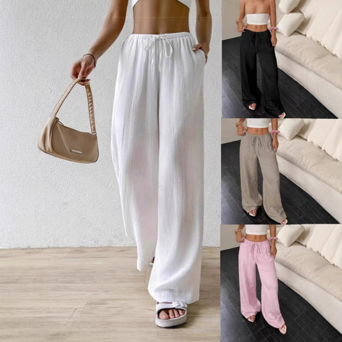 Damen weite Sommerhose mit Gummizug Drune