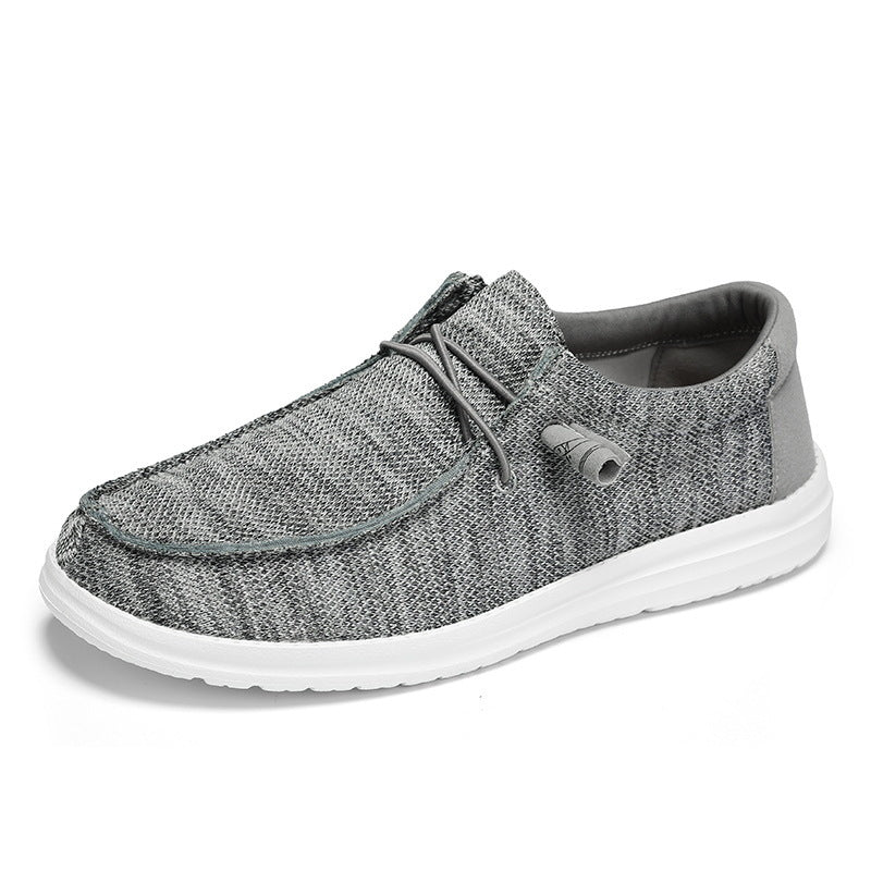 Herren atmungsaktive Mokassin‑Slipper aus Strick mit Memory‑Fußbett und rutschfester EVA‑Laufsohle Drune