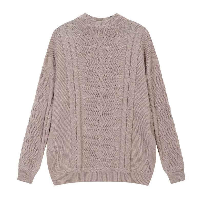 Herren Grobstrickpullover mit modernen Zopfmuster Drune