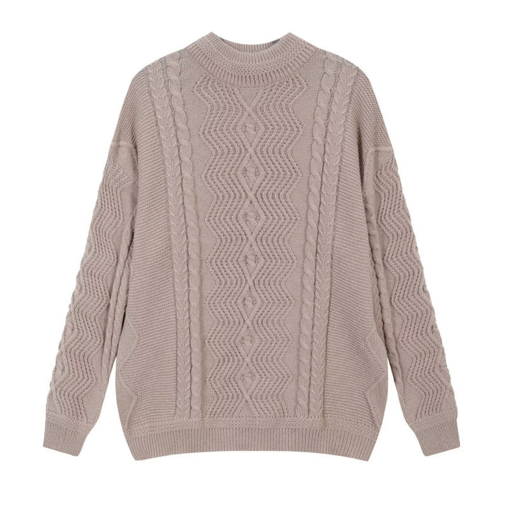 Herren Grobstrickpullover mit modernen Zopfmuster Drune