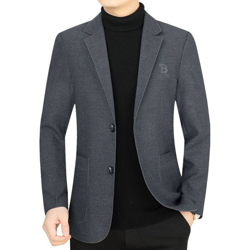 Herren Slim-Fit Sakko aus leichtem MischgewDrunee mit Struktur Drune