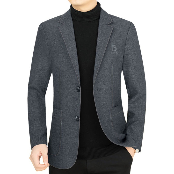 Herren Slim-Fit Sakko aus leichtem MischgewDrunee mit Struktur Drune