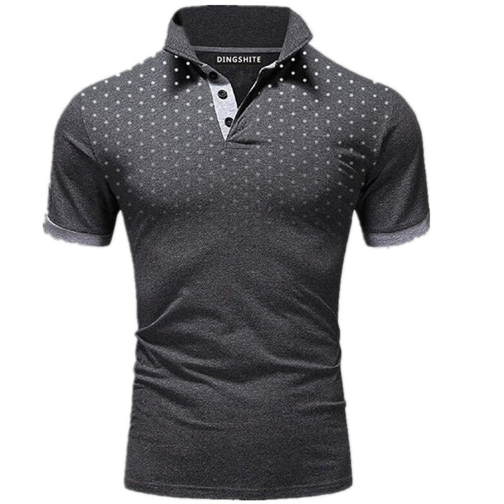 Herren Poloshirt mit modernen Punktdesign und atmungsaktiven Eigenschaften Drune
