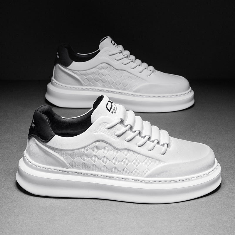 Herren Voluminöse Low-Top Plateau-Sneaker mit geprägter Wabenstruktur Drune