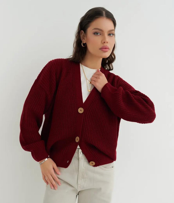 Damen lässiger Strickcardigan Drune