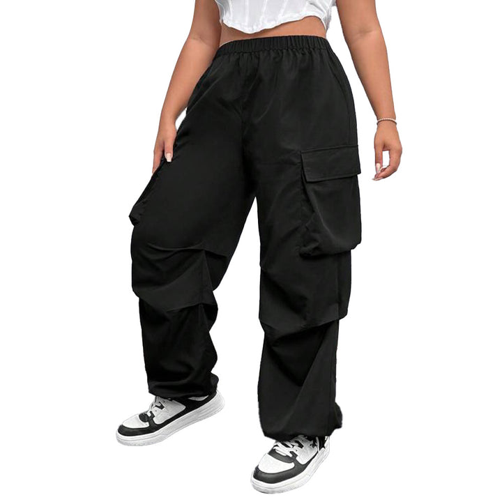 Damen Cargohose mit seitlichen Taschen und elastischem Bund Drune