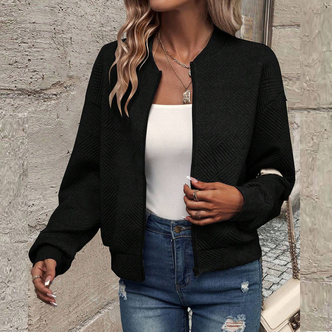 Damen elegante Strickjacke mit Reißverschluss und modernem Design Drune