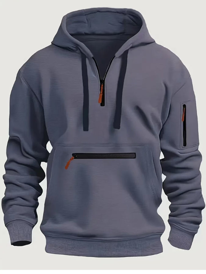 Herren Funktioneller Kapuzenpullover mit praktischem Reißverschluss Drune